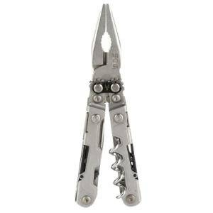 SOG PowerLitre Mini Utility Multi-Tool w/ 19 Lightweight Tools, Compact 5 Inch Long Utility Tool with Knife, Screwdriver, Hex Bit Holder, Stone Wash