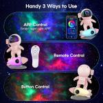 FlyEagle Astronaut Galaxy Projector, Star Nebula Projector with Rocket Lamp, Night Lights LED Star Projectors for Bedroom, Remote Control, White Noises, Bluetooth Speaker for Bedroom