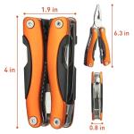WIWUE GUO Needle Nose Pliers, Multi Tool, Hiking Essentials, Fathers Gifts, Pocket Knife, Multitool Pliers, Camping Knife with Holster and Nylon Sheath for Outdoor, Fishing, Hunting, Hiking
