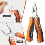 WIWUE GUO Needle Nose Pliers, Multi Tool, Hiking Essentials, Fathers Gifts, Pocket Knife, Multitool Pliers, Camping Knife with Holster and Nylon Sheath for Outdoor, Fishing, Hunting, Hiking