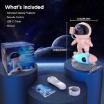 FlyEagle Astronaut Galaxy Projector, Star Nebula Projector with Rocket Lamp, Night Lights LED Star Projectors for Bedroom, Remote Control, White Noises, Bluetooth Speaker for Bedroom