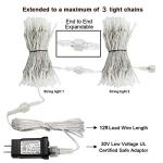 HEYFUNi 304 LED Curtain Lights Outdoor, 9.8Ft*9.8Ft Hanging String Lights Plug in with 8 Modes, Connectable Curtain Fairy Lights for Bedroom, Dorm, Christmas, Wall, Backdrop, Wedding Decor, White