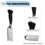 Car Double Head Clean Brush, 2 in 1 Duster for Car Clean, Car Interior Dust Detailing Brush for Air Vents Dashboard Screen, Soft Car Cleaning Tool Accessories (Black)