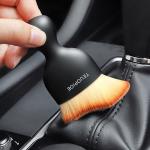 TEUOPIOE Car Interior Cleaning Brush, Car Duster Interior,Car Detailing Brush Dusting Brush,Car Interior Cleaning Tool, Auto Soft Hair Car Brush,Auto Interior Dust Brush for Air Vents(Brown)