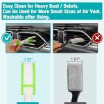 Luscinum Car Interior Duster Detailing Cleaning Gel Brushes Kit, Soft Dust Detail Crevice Brush Slime Putty Cleaner Accessories Tools for Dashboard,Air Vent,Panel,Leather