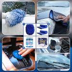Cuoreca 31pcs Car Detailing Kit Interior and Exterior Cleaner, Car Cleaning Kit with Professional Car Detailing Brush Set, Car Wash Kit and Auto Detailing Kit. Reusable, Perfect for Cars and Bikes