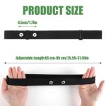 Heart Rate Monitor Chest Band for Polar H10 H9 H7, Adjustable Waterproof Soft Replacement Chest Strap Compatible with Polar Wearlin Garmin Dual Running HRM (Black Length 25.6"-37.4")
