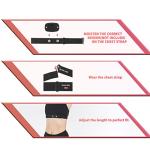 FITCENT Heart Rate Monitor Chest Replacement Strap Compatible with Polar H10 H9 H7, Adjustable Soft HR Belt Work for Polar Heart Rate Sensor (Black)