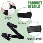 Heart Rate Monitor Chest Band for Polar H10 H9 H7, Adjustable Waterproof Soft Replacement Chest Strap Compatible with Polar Wearlin Garmin Dual Running HRM (Black Length 25.6"-37.4")