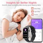 Fitness Tracker, Smart Watch with 24/7 Dynamic Heart Rate Blood Oxygen Monitoring Sleep Tracker Answer / Make Call 24 Sports Modes Pedometer IP68 Waterproof Step Calorie Counter for Women Men (Black)