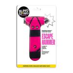 Super-Cute Safety Hammer - Emergency Automotive Escape Hammer Tool, Seat Belt Cutter & Car Window Break Tool - Pink, 1 Count