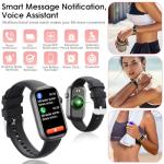 Fitness Tracker, Smart Watch with 24/7 Dynamic Heart Rate Blood Oxygen Monitoring Sleep Tracker Answer / Make Call 24 Sports Modes Pedometer IP68 Waterproof Step Calorie Counter for Women Men (Black)