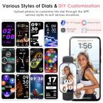 Fitness Tracker, Smart Watch with 24/7 Dynamic Heart Rate Blood Oxygen Monitoring Sleep Tracker Answer / Make Call 24 Sports Modes Pedometer IP68 Waterproof Step Calorie Counter for Women Men (Black)