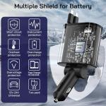 [2 Pack] Retractable Car Charger 4 in 1 Fast Car Phone Charger 69W, USB C Car Truck Accessories Adapter with 2X Retractable Charger Cords and 2X USB Ports for i Phone 17/16/15/14, for Samsung S25/S24