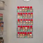 Spice Rack Organizer - Space-Saving Wall-Mount 5-Tier Wire Shelves for Pantry or Cabinets - Kitchen Organization and Storage by Home-Complete (Black)
