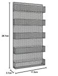 Spice Rack Organizer - Space-Saving Wall-Mount 5-Tier Wire Shelves for Pantry or Cabinets - Kitchen Organization and Storage by Home-Complete (Black)