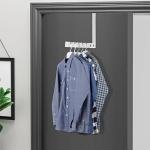 FYY Over The Door Hooks Hanger, 1 Pack Collapsible Folding Over The Door Organizer Rack Space Saving Hanging Storage Hanger for Clothes, Coats, Towels for Bedroom Bathroom White-1PCS 6.02 inch