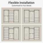 VIPEK S3 Heavy Duty Garment Rack Freestanding Clothes Rack Closet Storage Organizer Large Wardrobe with 6-Tier Shoe Rack, Hanging Rod, Adjustable Shelf, 68.9" L x 15.7" W x 76.4" H, Black