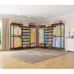 VIPEK S3 Heavy Duty Garment Rack Freestanding Clothes Rack Closet Storage Organizer Large Wardrobe with 6-Tier Shoe Rack, Hanging Rod, Adjustable Shelf, 68.9" L x 15.7" W x 76.4" H, Black