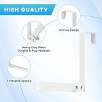 FYY Over The Door Hooks Hanger, 1 Pack Collapsible Folding Over The Door Organizer Rack Space Saving Hanging Storage Hanger for Clothes, Coats, Towels for Bedroom Bathroom White-1PCS 6.02 inch