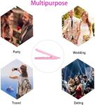 Mini Hair Curler Mini Hair Straightener, Hairstyling Iron Heating Curler,Flat Iron Hair Straightener for Travel Flat Iron Dormitory or Home (Pink)