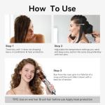 Double Voltage Mini Hair Dryer Brush,Traval Hair Brush 100-240V,3 Heat & 2 Speed Settings Oval Barrel Thermal Brush,Blow Dryer Brush for Dry,Straightening,Voluming