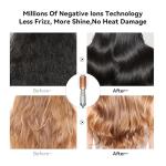 Double Voltage Mini Hair Dryer Brush,Traval Hair Brush 100-240V,3 Heat & 2 Speed Settings Oval Barrel Thermal Brush,Blow Dryer Brush for Dry,Straightening,Voluming