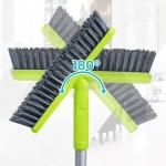 Grout Cleaner Brush with Long Handle, Floor Scrub Brush for Shower Tile, Bathroom Crevice Cleaning Brushes with Heavy Duty Stiff Bristles