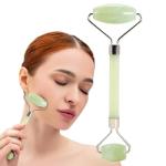 Jade Roller - Face Roller - Gua Sha Facial Tools, Jade Rollers for Face, Skin Care Kit for Men Women, Guasha Tools for Faces, Facial Care Reduces Under-Eye Puffiness and Dark Circles