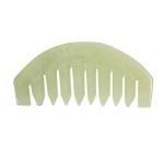 Janedream Jade Stone Gua Sha Comb Traditional Massage Tools for Scalp Head Hair Facial Manual Scalp Massagers with Acupuncture Head Therapy Trigger Point Treatment