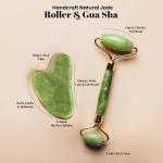 ROSELYNBOUTIQUE Gua Sha Facial Tools & Face Roller for Lift Wrinkless Natural Skincare Tool Jade Roller Guasha Tool for Face (Green)