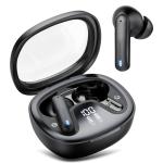Wireless Earbuds, Bluetooth 5.4 Headphones, HiFi Stereo Bass Ear Buds, in Ear Earbuds with 4 ENC Noise Cancelling Mic, 45H, LED Display, IP7 Waterproof, Earphones for Phone Android/iOS Sports, Black