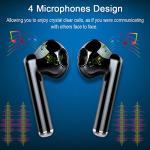 Wireless Earbuds, Wireless Headphones Bluetooth 5.3 Earbuds with 4 Mics, 2025 Bluetooth Headphones In Ear Buds Sport, IP7 Waterproof ENC Noise Cancelling Earphones, HiFi Stereo, LED Display, Black