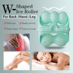 Ice Roller for Face and Eyes Facial Skin Care Tool 2-in-1 Ice Roller for Face & Eyes - Reduces Puffiness, Relieves Migraines, with Travel Case - Ideal Gift for Women (Green)