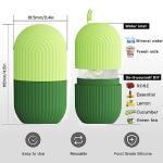 XHJRI Ice Roller Massager for Face, Eyes and Neck - Naturally Condition Skin, De-Puff Eye Bags, Reduce Migraine Pain - Reusable Silicone Ice Mold (Green)