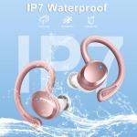 Wireless Earbuds Sport Bluetooth Headphones 5.4, 2025 Bluetooth Earbuds 4 HD Mic, Over-Ear Buds with Earhooks ENC Noise Canceling Earphones, 48Hrs Stereo, IP7 Waterproof Headset for Workout/Running