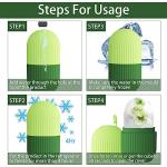 XHJRI Ice Roller Massager for Face, Eyes and Neck - Naturally Condition Skin, De-Puff Eye Bags, Reduce Migraine Pain - Reusable Silicone Ice Mold (Green)