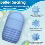 2Pcs Ice Roller for Face, Ice Face Roller, Reusable Silicone Ice Mold for Face, Facial Beauty Ice Roller Skin Care Tools for Shrink Pores Anti Wrinkle Reduce Puffiness (Blue + Pink)