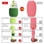 XHJRI Ice Roller Massager for Face, Eyes and Neck - Naturally Condition Skin, De-Puff Eye Bags, Reduce Migraine Pain - Reusable Silicone Ice Mold (Green)