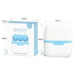 Ice Roller Double Ended, Ice Roller for Face & Eye Puffiness Relief, Ice Face Roller Massager for Migraine Pain, 2 in 1 Facial Ice Roller Skin Care Tool for Whole Body Minor Injury Cold Compress