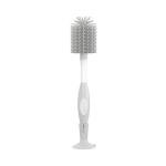 Dr. Brown's Soft Touch No Scratch Baby Bottle Cleaning Brush, Nipple Cleaner and Suction Cup Base for Easy Storage, BPA-Free, Gray