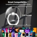 TACOMEGE Transparent Clear Phone Ring Grips Holder Kickstand, Finger Ring Stand for Cell Phone Tablet Case Accessories(Round-Clear) (1)