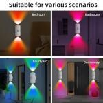Rechargeable RGB Motion Sensor Night Light, Color Changing LED Night Light with Stick-on Magnet, 4-Level Adjustable Brightness, Nightlights for Bedroom, Bathroom, Hallway, Stairs, Closet, 2-Pack