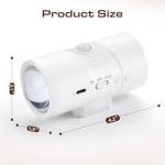 Rechargeable RGB Motion Sensor Night Light, Color Changing LED Night Light with Stick-on Magnet, 4-Level Adjustable Brightness, Nightlights for Bedroom, Bathroom, Hallway, Stairs, Closet, 2-Pack