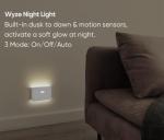 WYZE Rechargeable Night Lights with Dusk to Dawn & Motion Sensors, Warm & Soft White Stair Lights for Bathroom, Hallway, Linkable, Magnetic Mount, 3 Pack