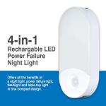 Camelion 3-Pack 4-in-1 Plug-in Power Failure Night Light,Motion and Light Sensor, Rechargeable Emergency Flashlight, Power Outage Light, Great for Emergency Preparedness, Hurricanes and Survival Kits