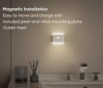 WYZE Rechargeable Night Lights with Dusk to Dawn & Motion Sensors, Warm & Soft White Stair Lights for Bathroom, Hallway, Linkable, Magnetic Mount, 3 Pack