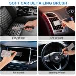 Yungeln Car Detailing Brush Kit with Detail Brushes,Car Interior Detailing Brushe,Car Dust Brush,Cleaning Gel,Car Interior Cleaning Tool for Truck, SUV, Interior Car Accessories