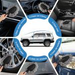 Yungeln Car Detailing Brush Kit with Detail Brushes,Car Interior Detailing Brushe,Car Dust Brush,Cleaning Gel,Car Interior Cleaning Tool for Truck, SUV, Interior Car Accessories