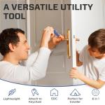 Small Pocket Knife 6 in 1 - Keychain Multitool - Compact Kids Pocket Knife with Bottle Opener, Can Opener, Corkscrew, Phillips Screwdriver - EDC Gift for Men, Women, Camping, Hiking, Travel - 5005 BL